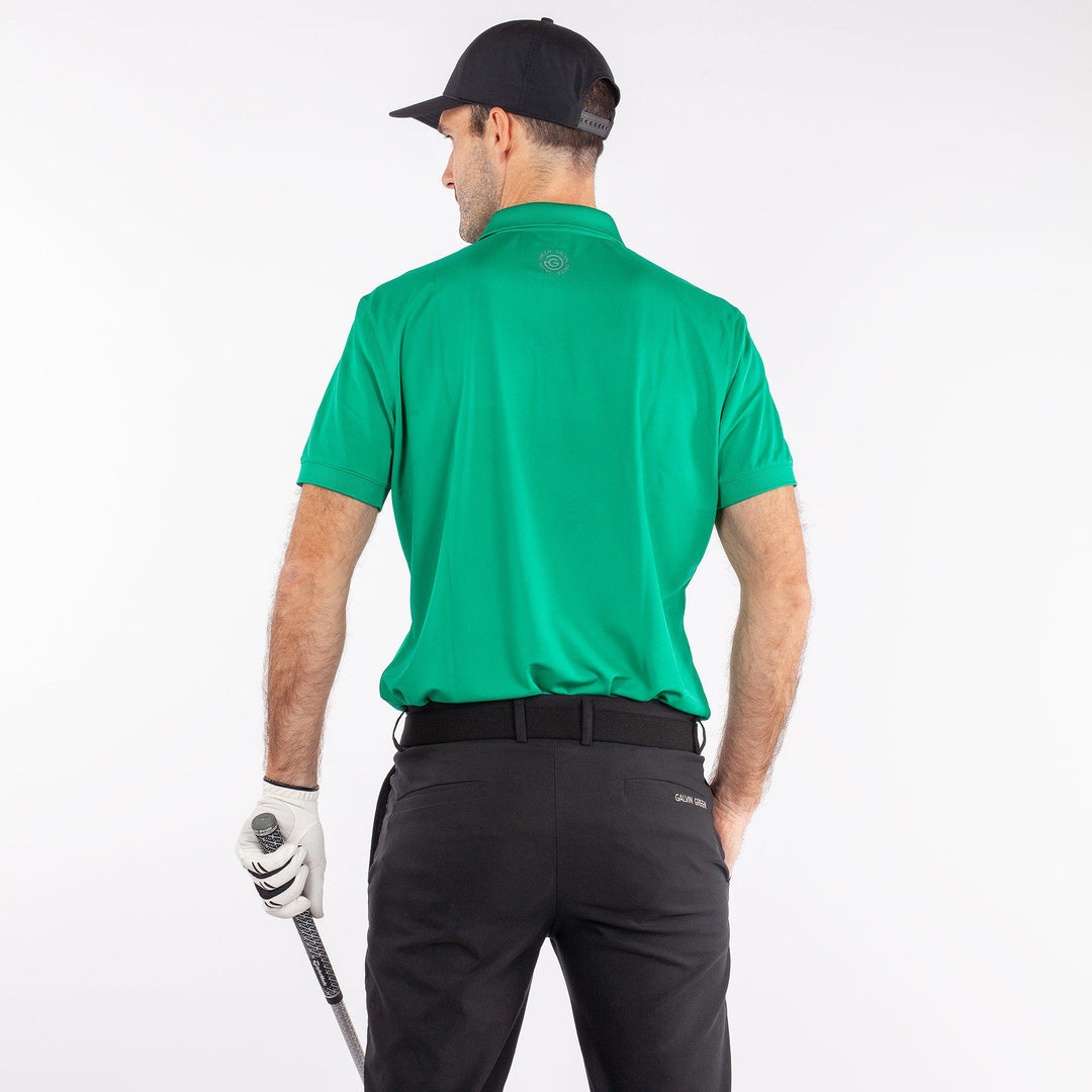 Max is a Breathable short sleeve golf shirt for Men in the color Golf Green(3)