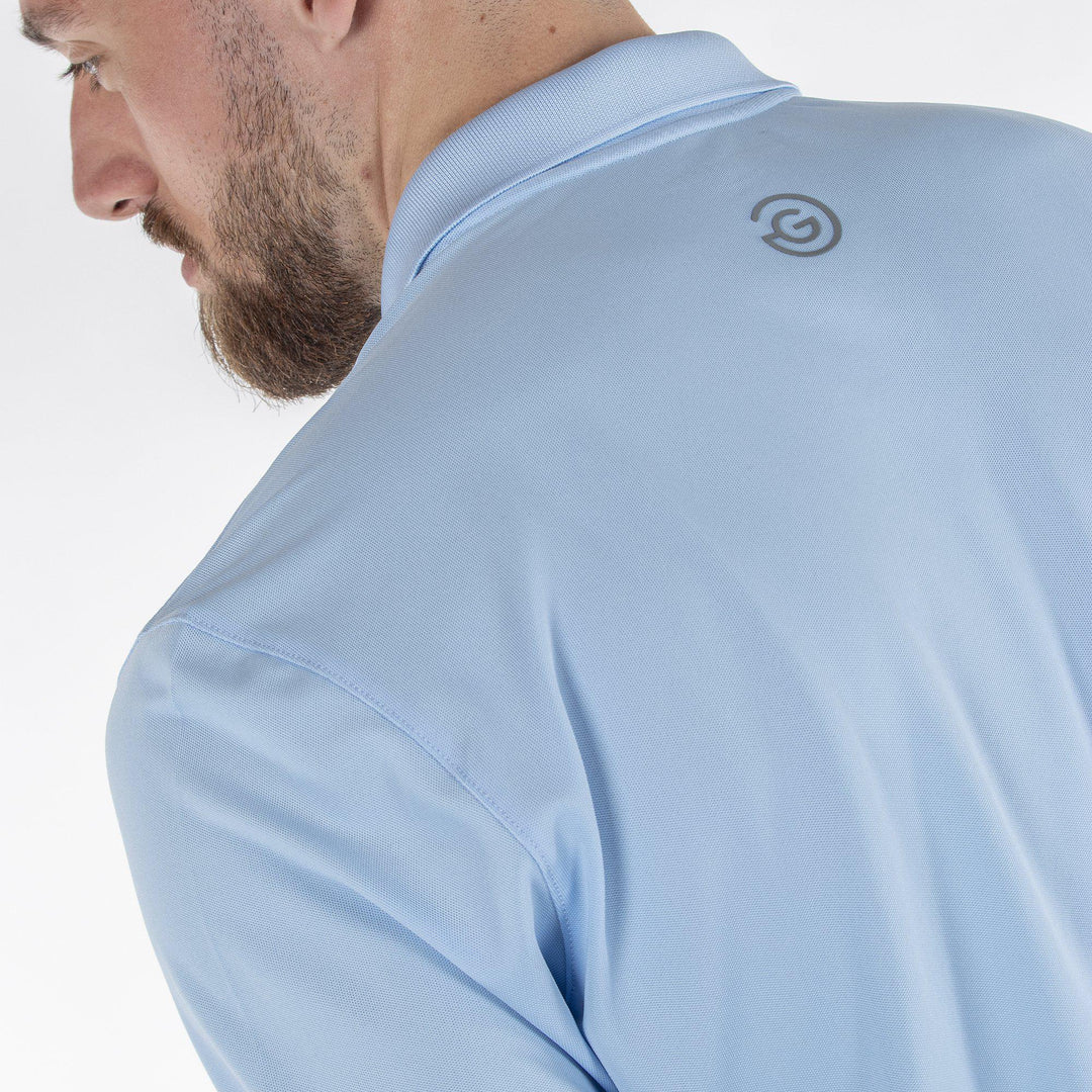 Max is a Breathable short sleeve golf shirt for Men in the color Blue Bell(5)