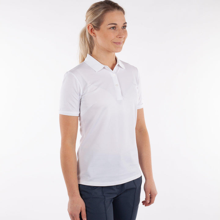 Mireya is a Breathable short sleeve shirt for Women in the color White(1)