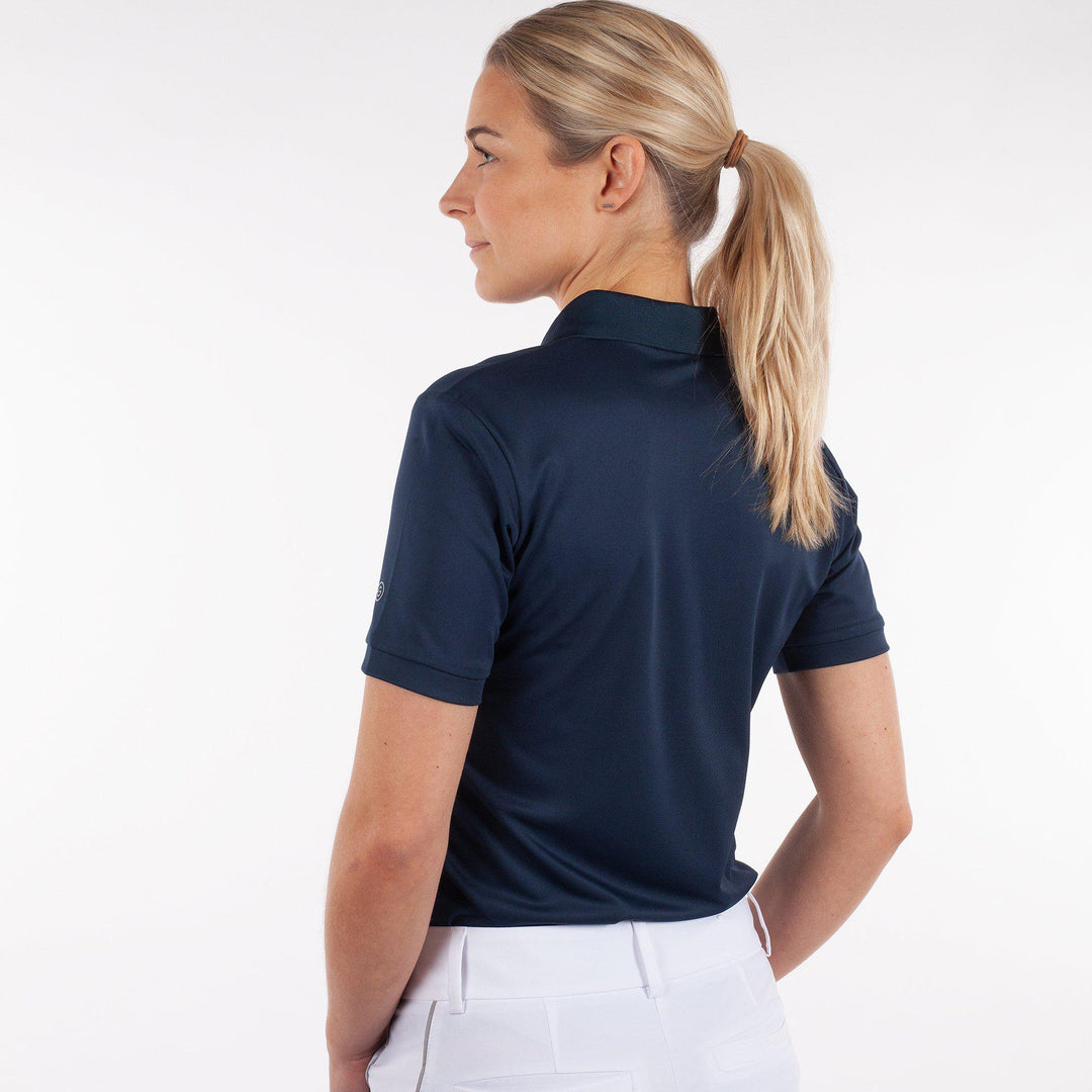 Mireya is a Breathable short sleeve shirt for Women in the color Navy(4)