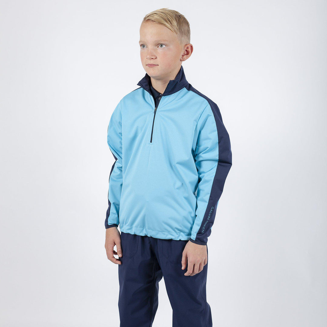 Roma is a Windproof and water repellent jacket for Juniors in the color Blue Bell(1)