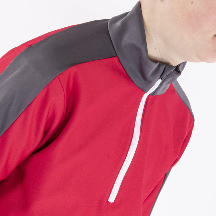 Roma is a Windproof and water repellent jacket for Juniors in the color Red(2)