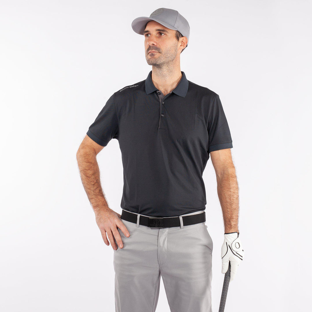 Max is a Breathable short sleeve golf shirt for Men in the color Navy(1)