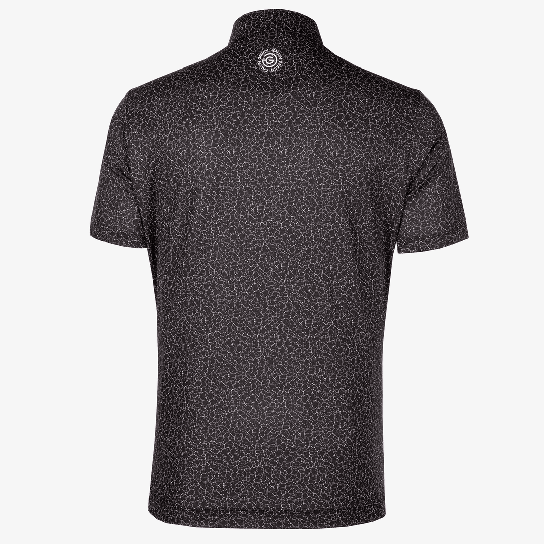 Mani is a Breathable short sleeve golf shirt for Men in the color Black(7)