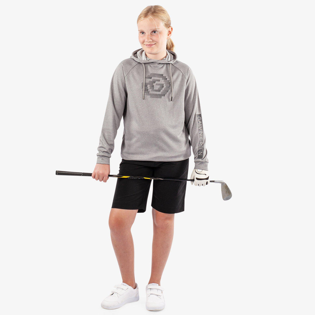 Ryker is a Insulating golf sweatshirt for Juniors in the color Grey melange(2)