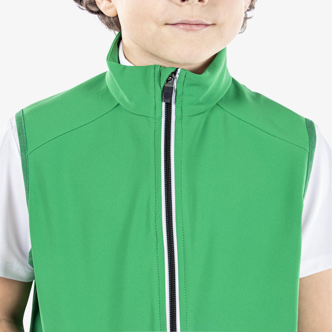 Rio is a Windproof and water repellent vest for Juniors in the color Golf Green(4)