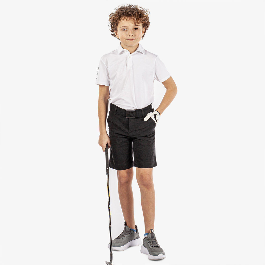 Raul is a Breathable golf shorts for Juniors in the color Black(2)