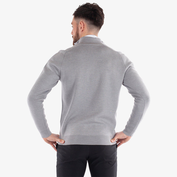 Chester is a Merino golf sweater for Men in the color Grey melange(5)