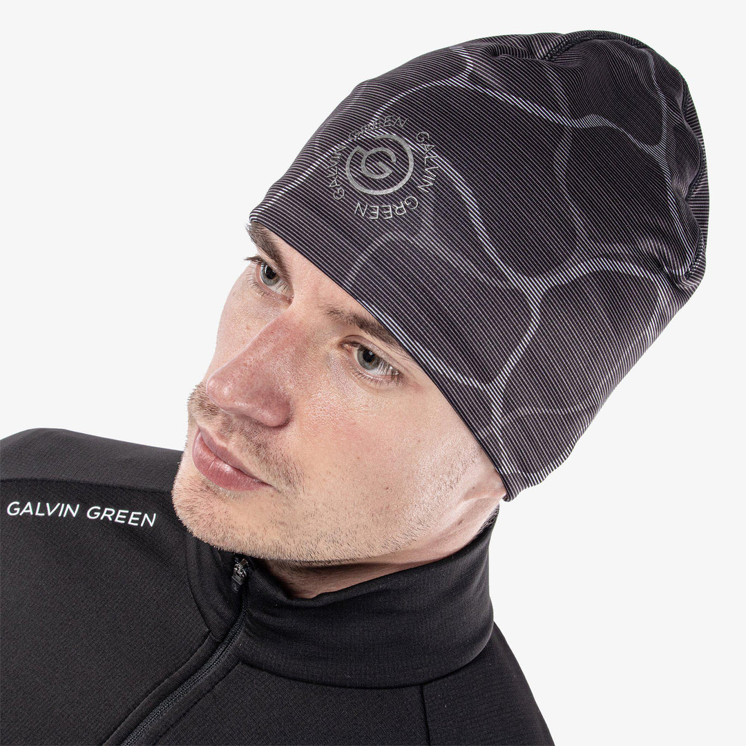 Duke is a Insulating golf hat in the color Black/Sharkskin(2)