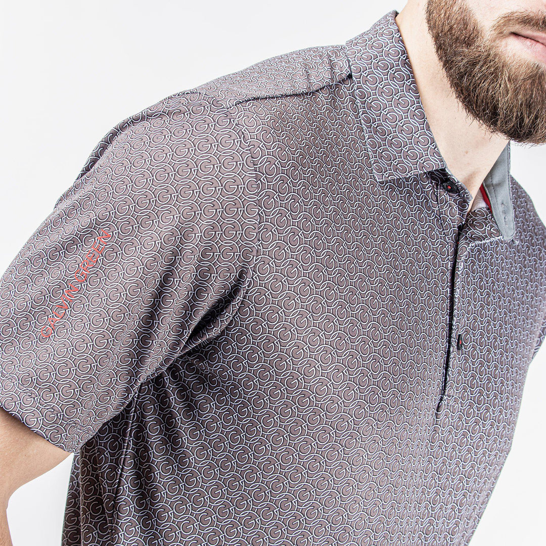 Mauro is a Breathable short sleeve shirt for Men in the color Sharkskin(3)