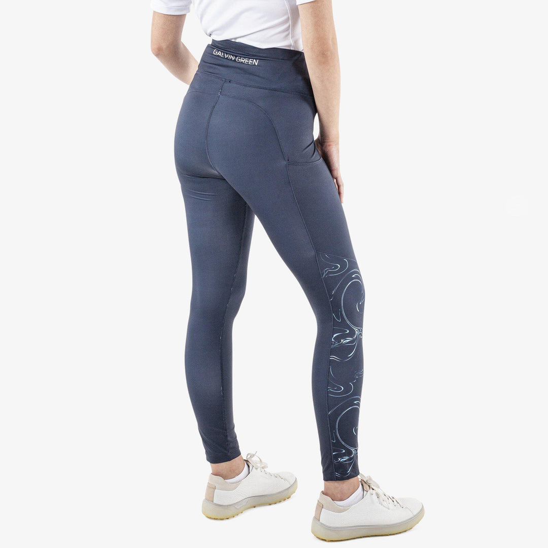 Nicci is a Breathable and stretchy golf leggings for Women in the color Navy(5)