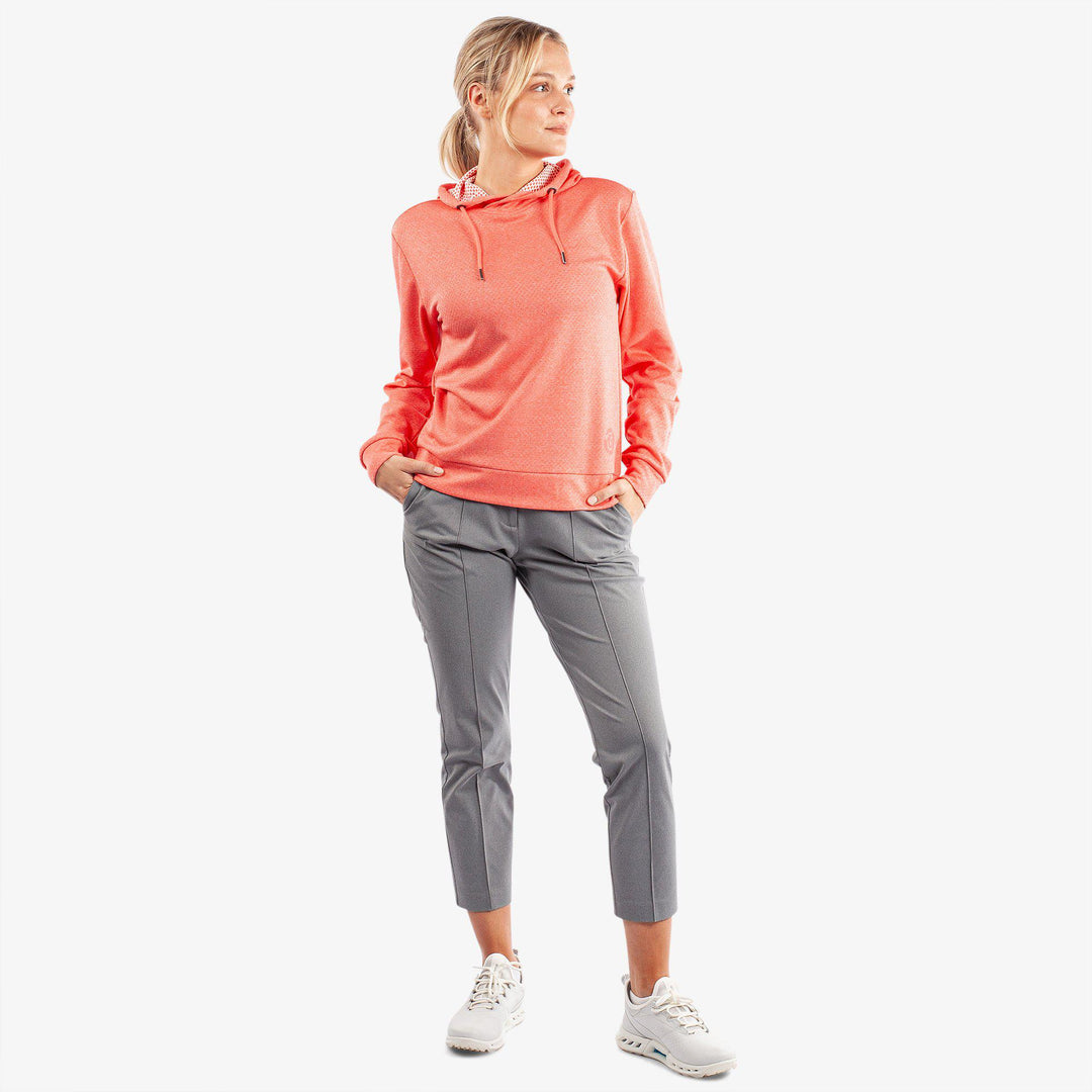 Dagmar is a Insulating golf sweatshirt for Women in the color Coral Melange(2)