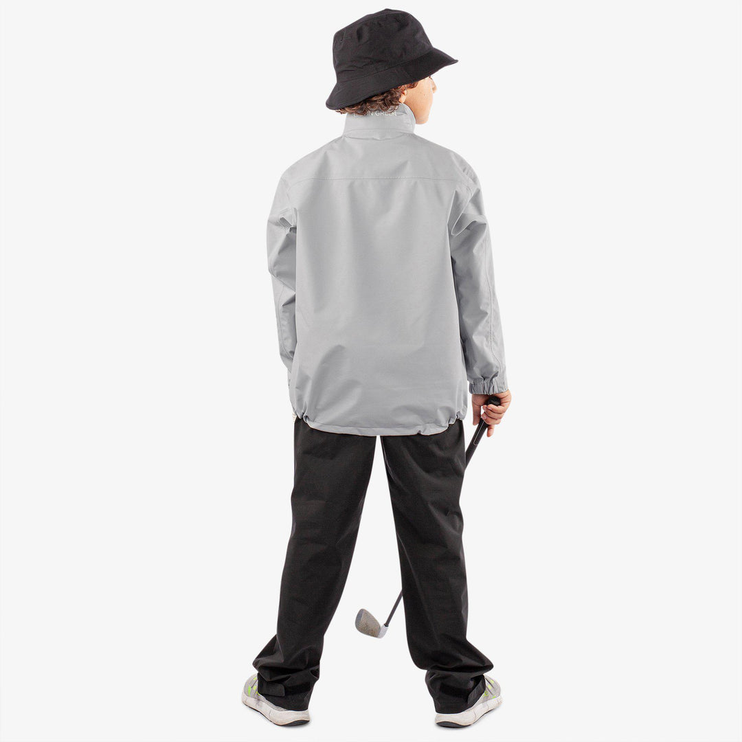 Robert is a Waterproof jacket for Juniors in the color Sharkskin/White(8)