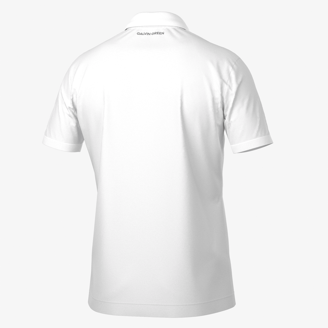 Maximilian is a Breathable short sleeve golf shirt for Men in the color White(7)