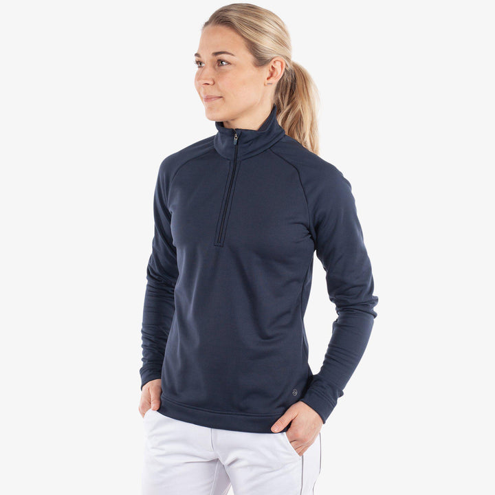 Dolly is a Insulating mid layer for  in the color Navy(1)