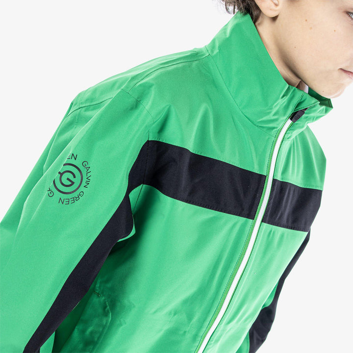 Robert is a Waterproof jacket for Juniors in the color Golf Green(4)