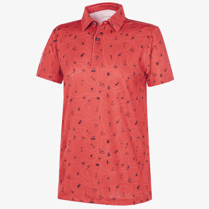 Rowan is a Breathable short sleeve shirt for  in the color Red/Black(0)