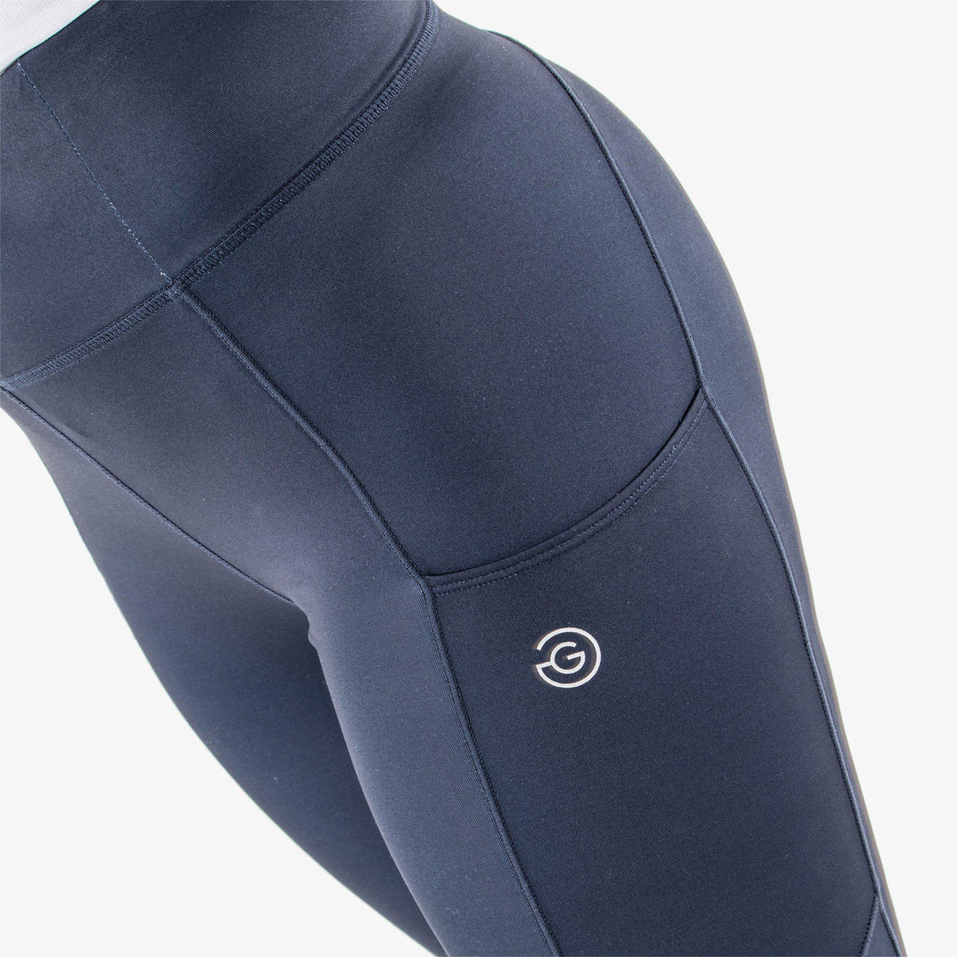 Nicci is a Breathable and stretchy leggings for  in the color Navy(3)