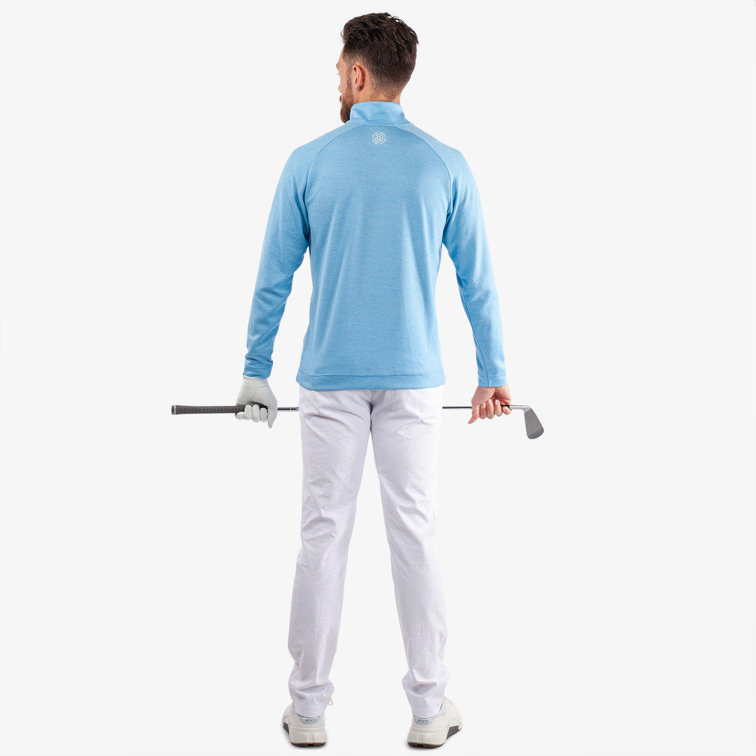 Dion is a Insulating golf mid layer for Men in the color Alaskan Blue Melange(6)