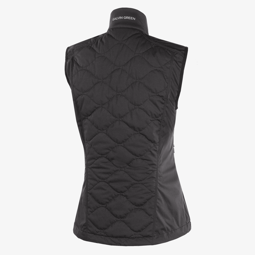 Lucille is a Windproof and water repellent vest for  in the color Black(8)