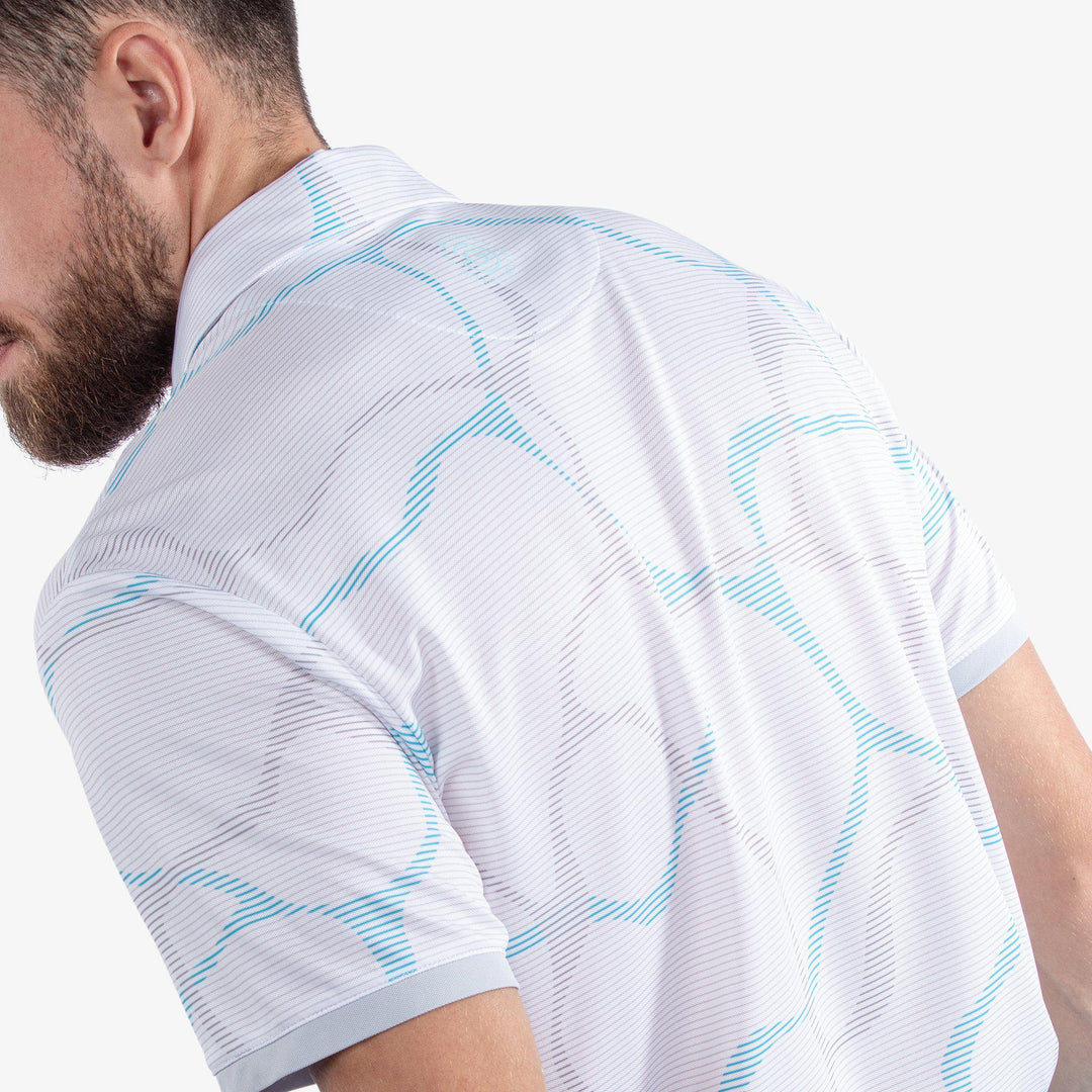 Markos is a Breathable short sleeve shirt for  in the color Cool Grey/Aqua(7)