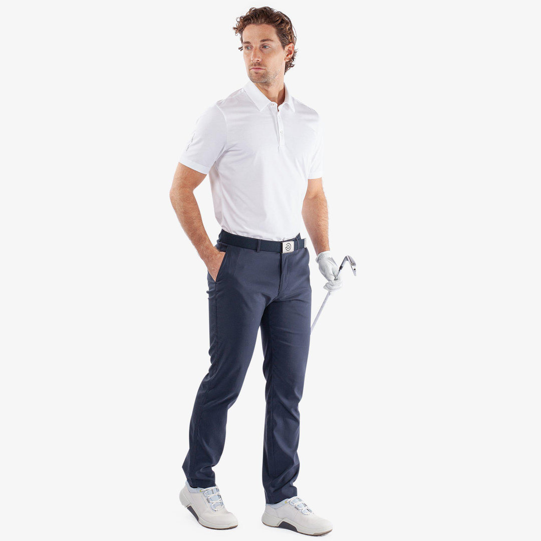 Marcelo is a Breathable short sleeve golf shirt for Men in the color White(2)