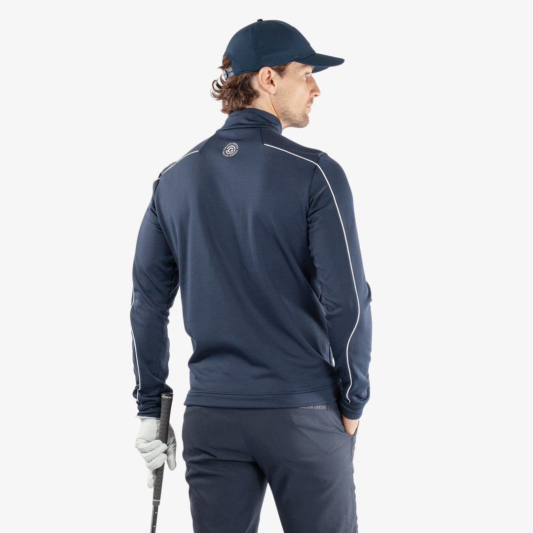 Dave is a Insulating golf mid layer for Men in the color Navy/White(5)