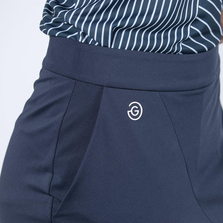 Masey is a Breathable skirt with inner shorts for Women in the color Navy(2)