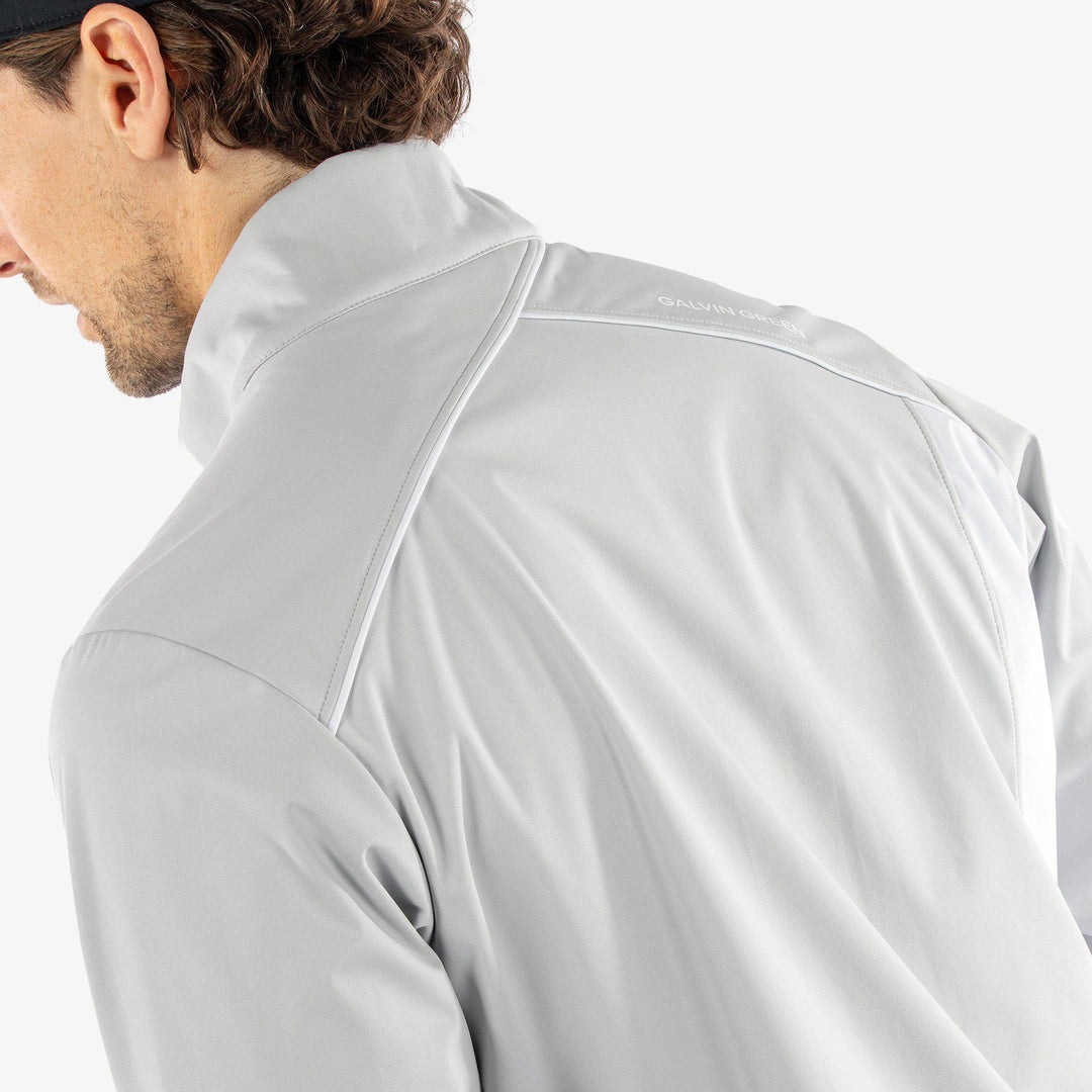 Lucien is a Windproof and water repellent jacket for  in the color Cool Grey/White(6)