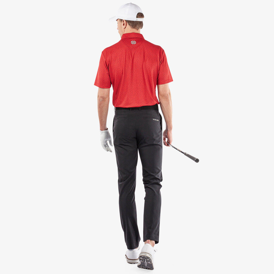 Mani is a Breathable short sleeve golf shirt for Men in the color Red(7)