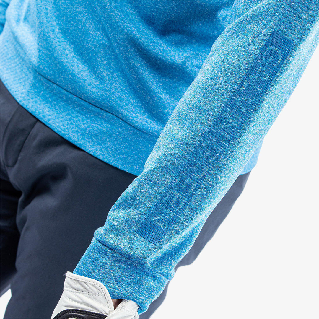 Desmond is a Insulating golf sweatshirt for Men in the color Blue Melange (5)