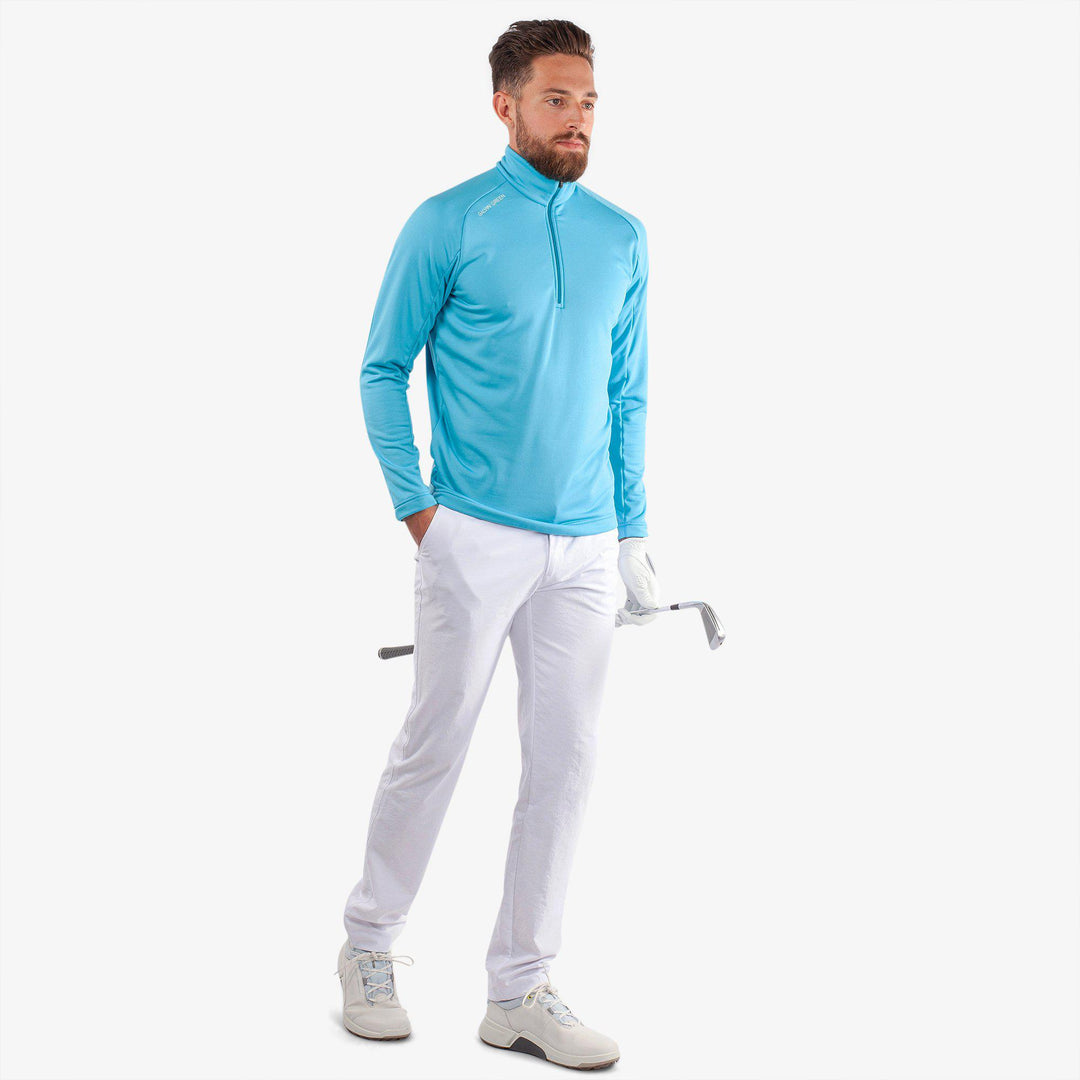 Drake is a Insulating golf mid layer for Men in the color Aqua(2)