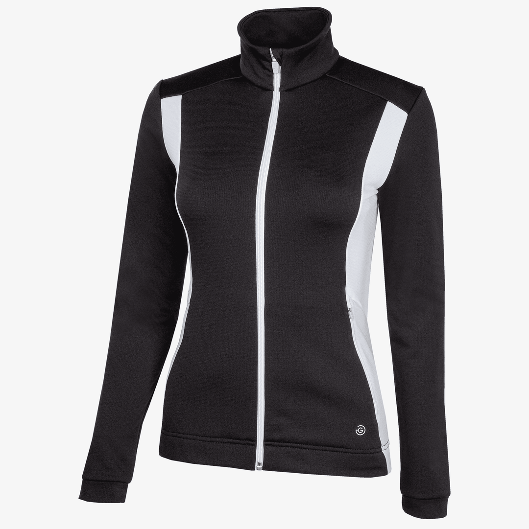 Donella is a Insulating golf mid layer for Women in the color Black/White/Cool Grey(0)
