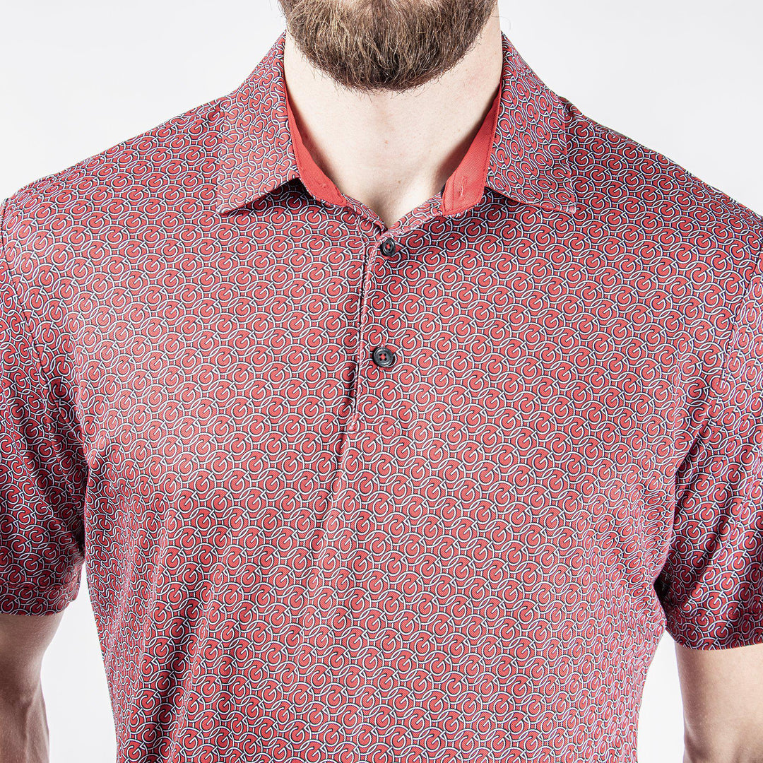 Mauro is a Breathable short sleeve shirt for Men in the color Red(5)