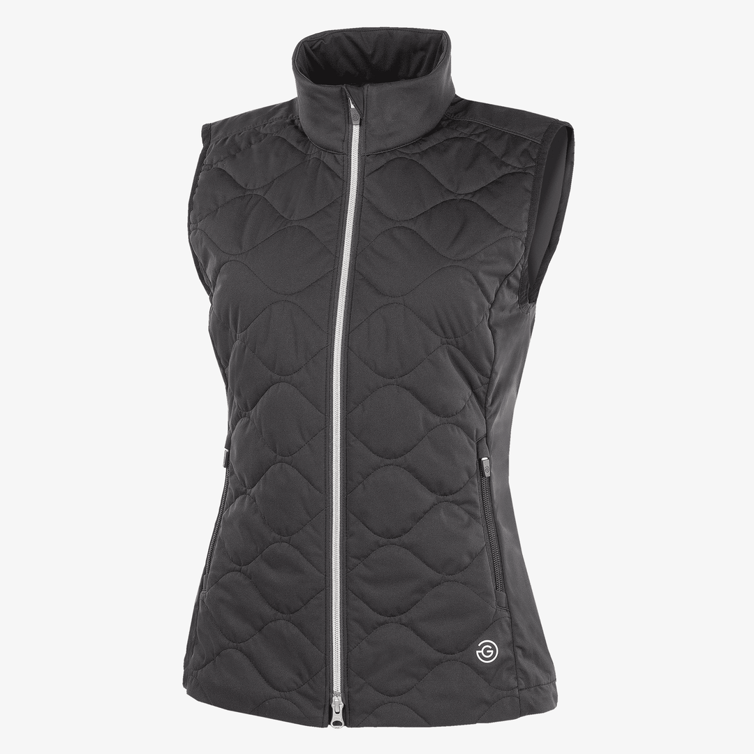 Lucille is a Windproof and water repellent vest for  in the color Black(0)