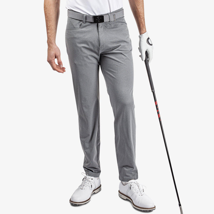 Norris is a Breathable golf pants for Men in the color Grey melange(1)