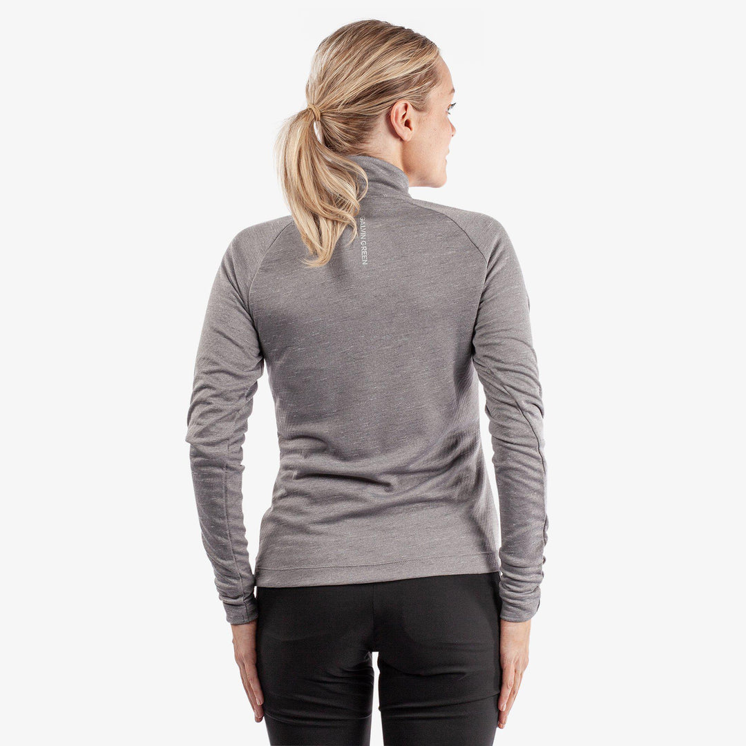 Diora is a Insulating golf mid layer for Women in the color Grey melange(4)