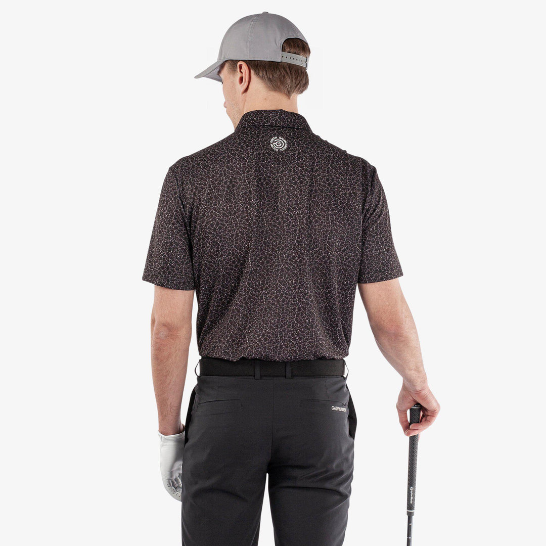 Mani is a Breathable short sleeve golf shirt for Men in the color Black(5)