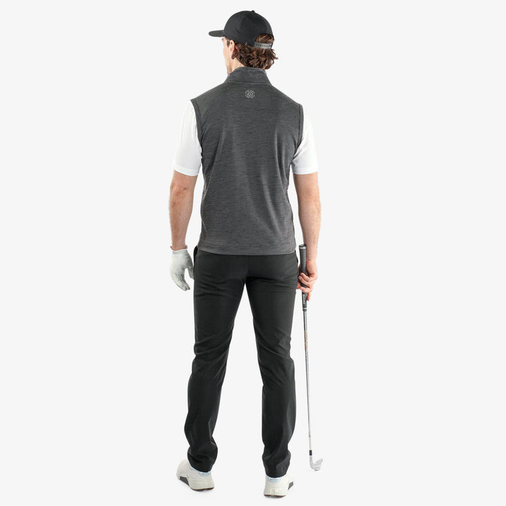 Del is a Insulating golf vest for Men in the color Black Melange(6)