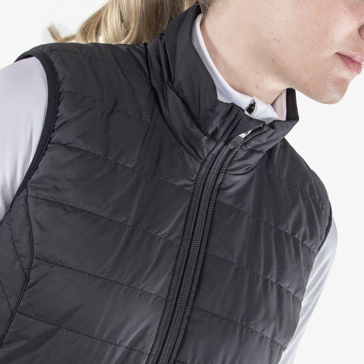 Lene is a Windproof and water repellent golf vest for Women in the color Black(3)