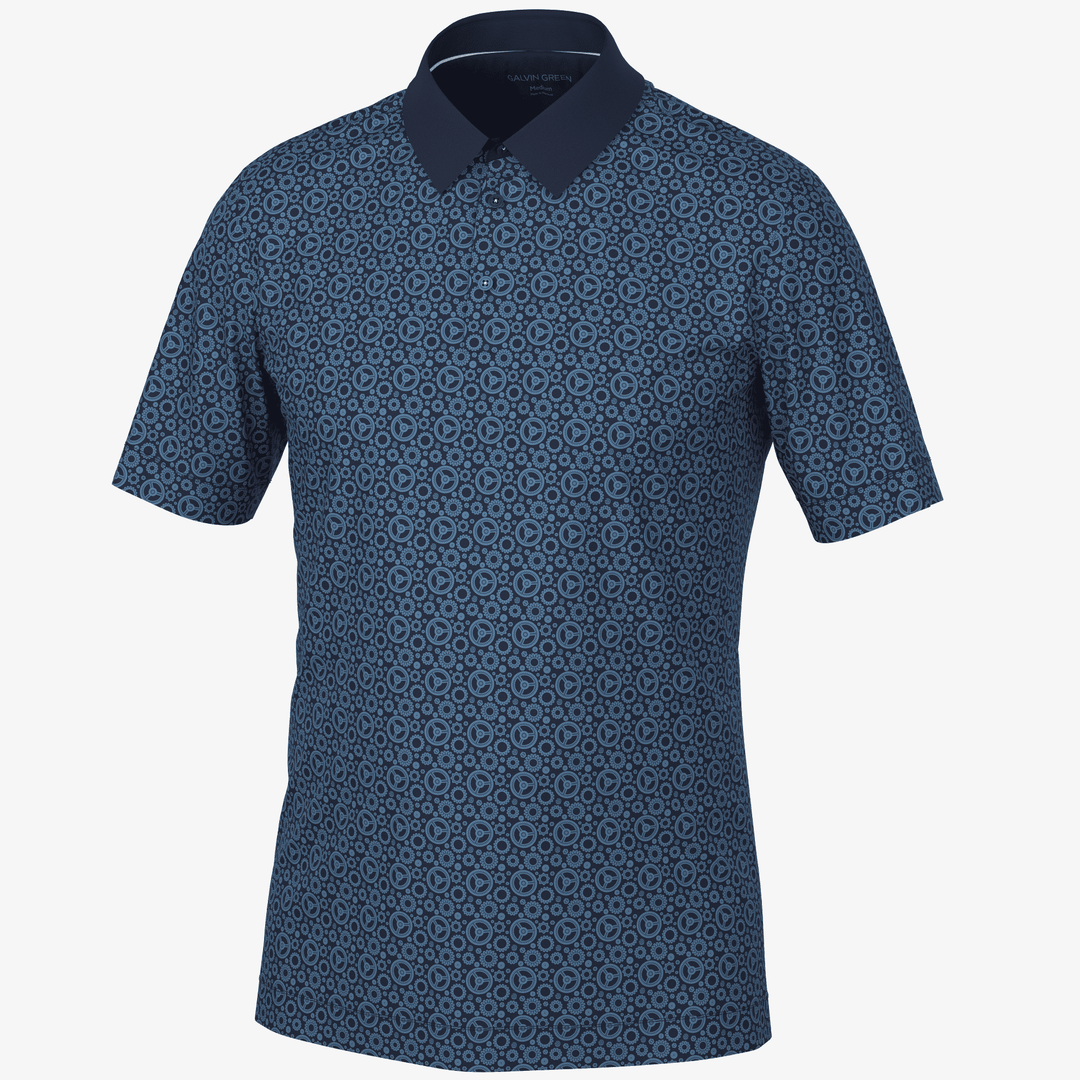 Miracle is a Breathable short sleeve golf shirt for Men in the color Blue/Navy(0)