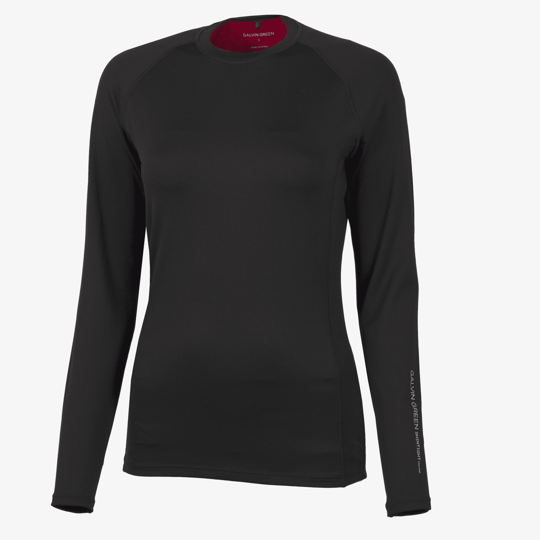 Elaine is a Thermal base layer golf top for Women in the color Black/Red(0)