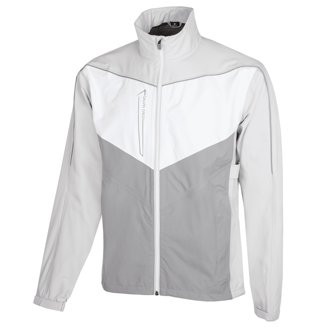 Armstrong is a Waterproof jacket for  in the color Cool Grey/Sharkskin/White(0)
