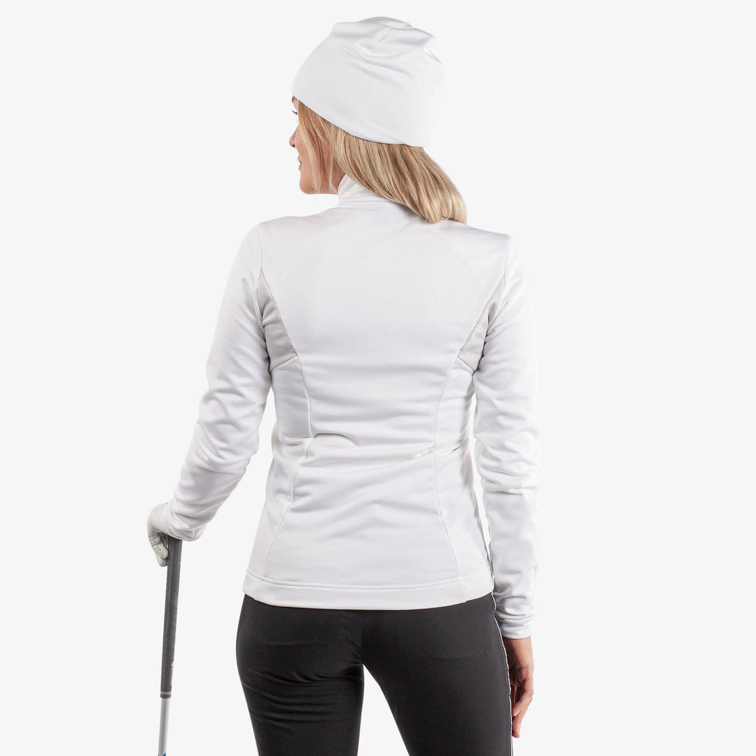 Destiny is a Insulating golf mid layer for Women in the color White/Cool Grey(4)