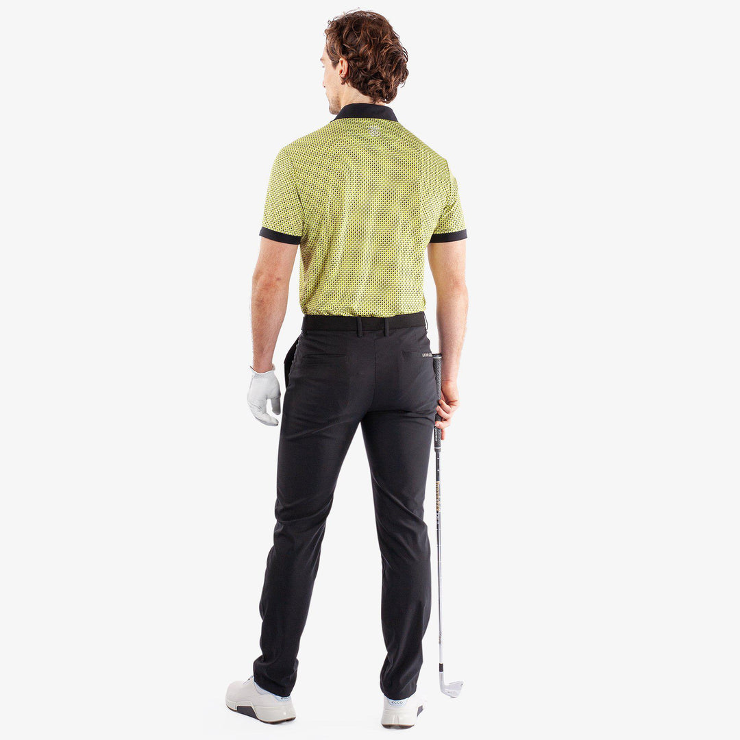 Mate is a Breathable short sleeve golf shirt for Men in the color Sunny Lime/Black(6)