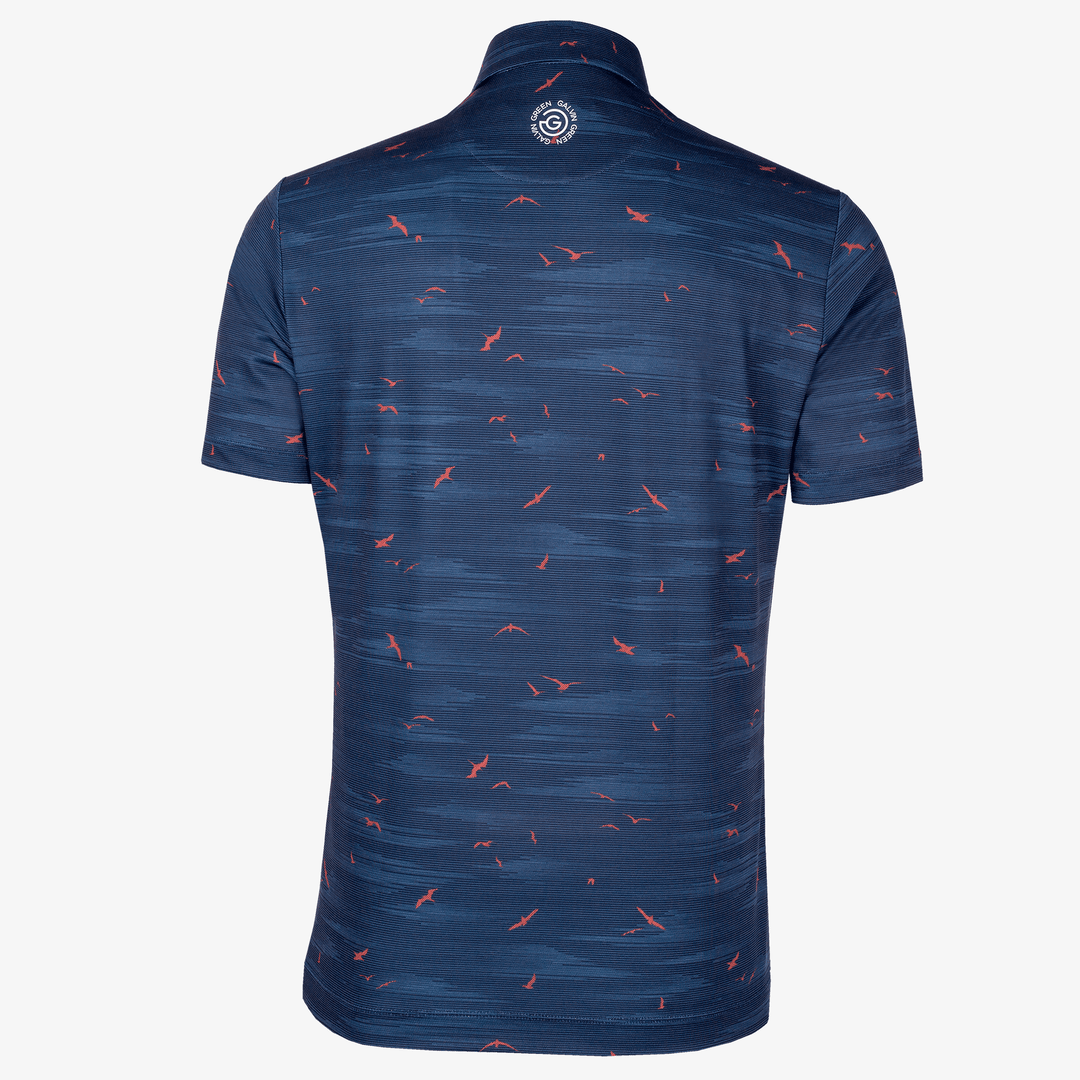 Marin is a Breathable short sleeve shirt for  in the color Navy/Orange(8)