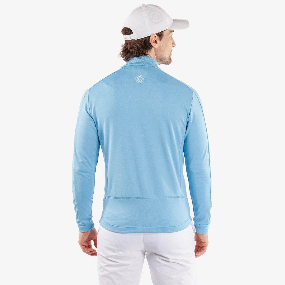 Dawson is a Insulating golf mid layer for Men in the color Alaskan Blue/White(5)