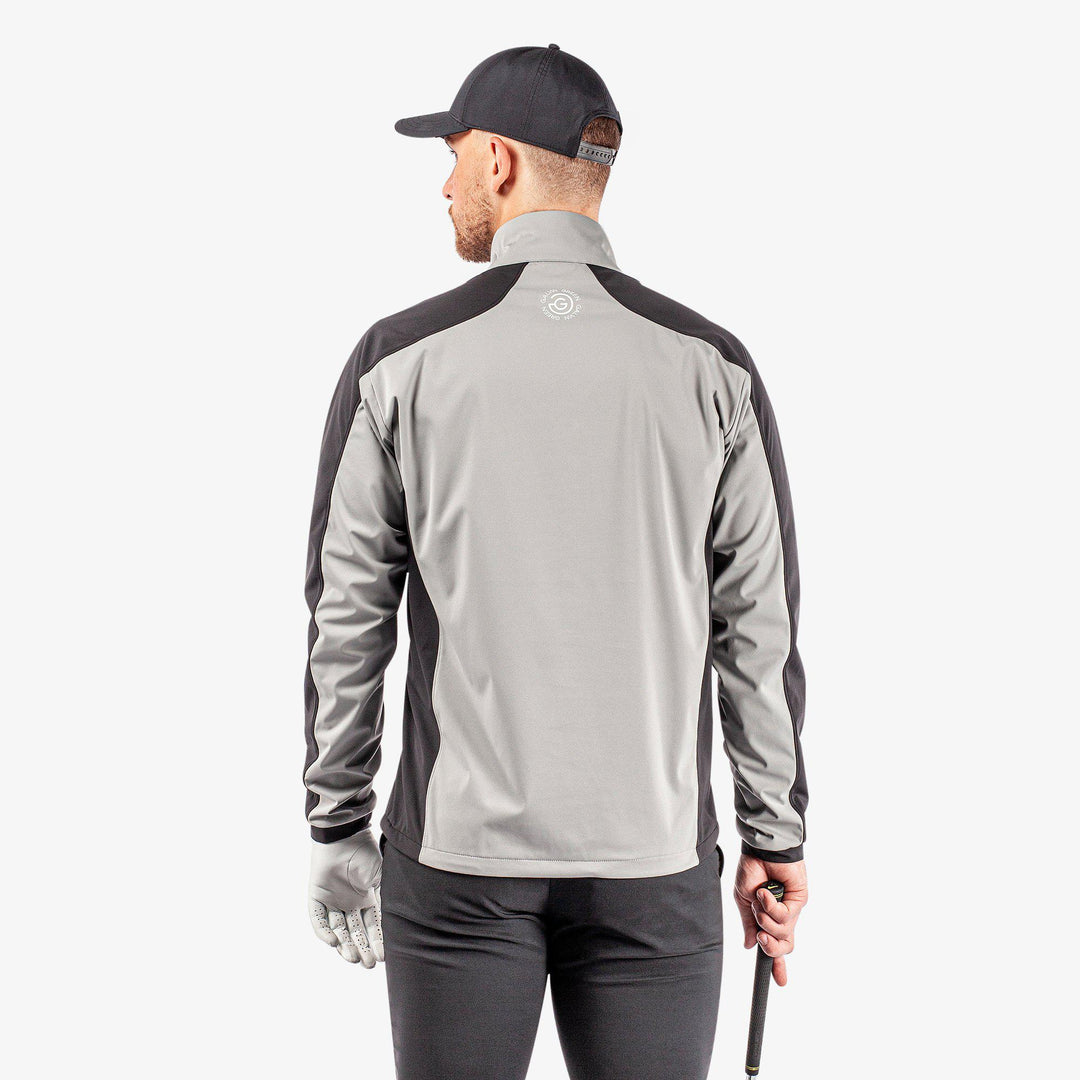 Lawrence is a Windproof and water repellent jacket for  in the color Sharkskin/Black(6)