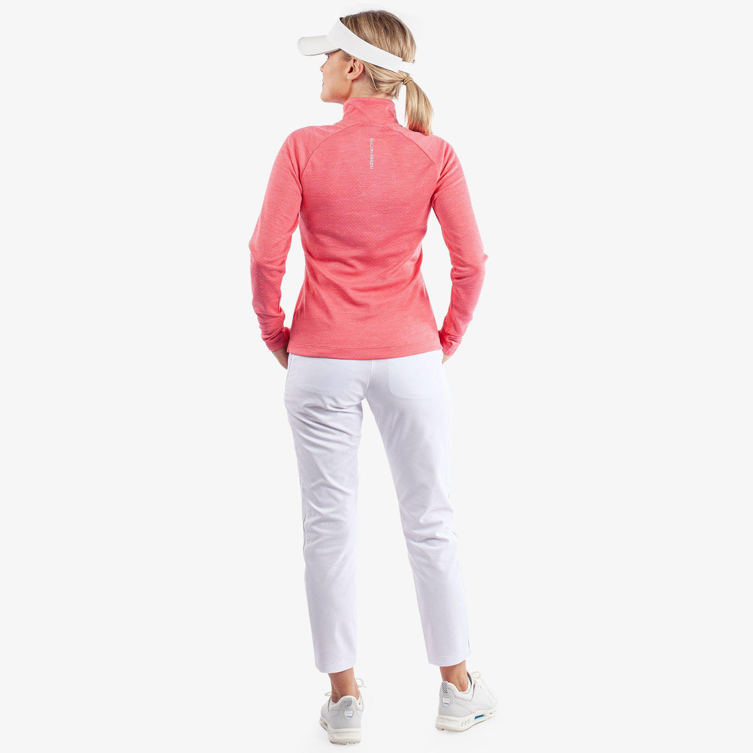 Diora is a Insulating golf mid layer for Women in the color Camelia Rose Melange(6)