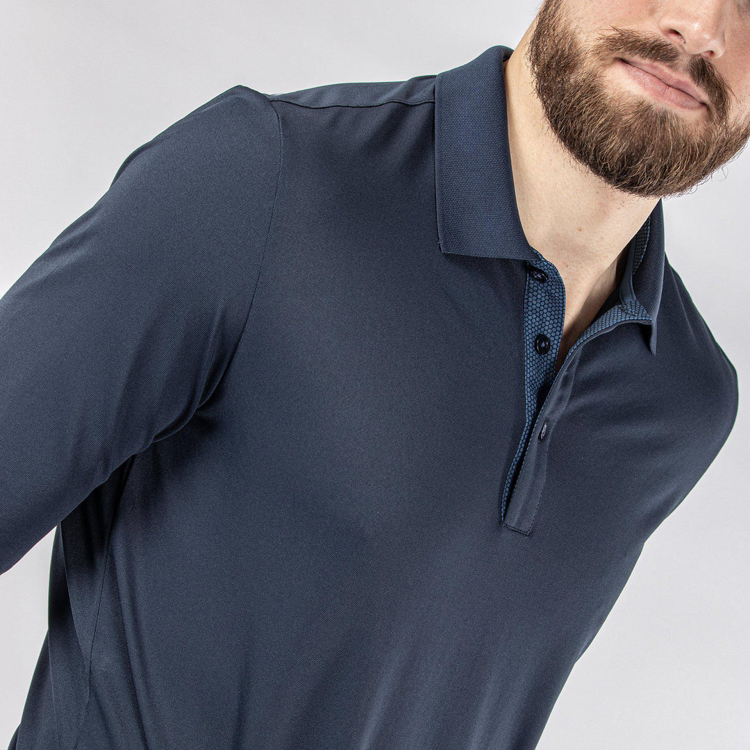 Marwin is a Breathable long sleeve shirt for  in the color Navy(3)